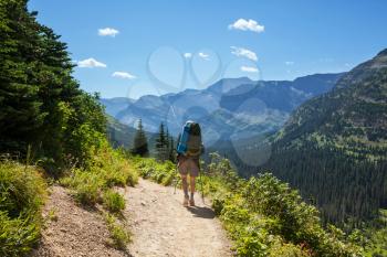 Hike in Glacier National Park,Montana