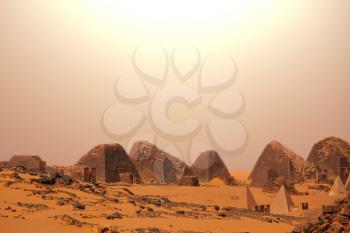 Meroe pyramids in Sudan