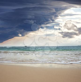 storm on Pacific ocean