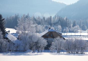 Winter Alp  mountains in Austria