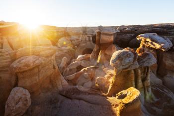 Bisti badlands, De-na-zin wilderness area,  New Mexico, USA