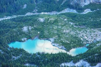 Serenity lake in the mountains