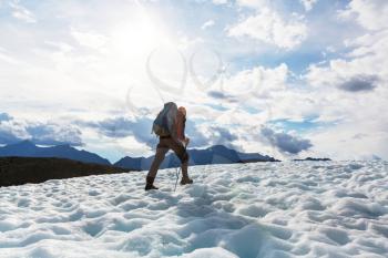 Hike in  Alaska at summertime