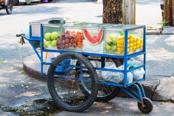 Thai fruit mobile cart
