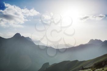 Beautiful landscape of Fanns Mountains, Tajikistan