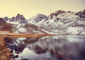 Autumn season in  Kackar Mountains in the Black Sea region of Turkey. Beautiful mountains landscape.