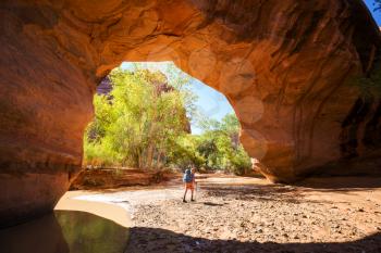 Jacob Hamblin Arch in Coyote Gulch, Grand Staircase-Escalante National Monument, Utah, United States