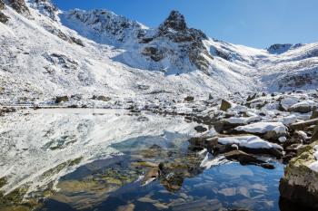 Autumn season in  Kackar Mountains in the Black Sea region of Turkey. Beautiful mountains landscape.