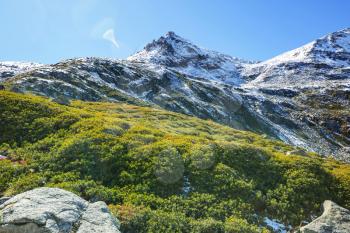 Autumn season in  Kackar Mountains in the Black Sea region of Turkey. Beautiful mountains landscape.