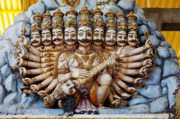 Ancient Hinduism god sculpture on Sri Lanka