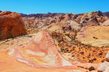 Valley of Fire State Park, Nevada, USA. Unusual natural landscapes.