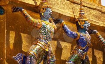 Golden buddhist statue in Bangkok,Thailand