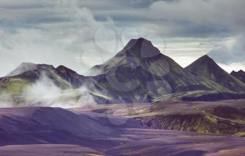 Dramatic mountain landscapes  in Iceland