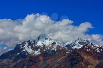 Beautiful mountains landscapes in Cordillera Blanca,  Peru, South America
