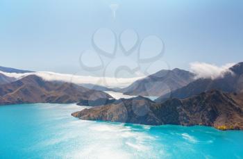 Amazing natural landscapes in New Zealand.  Mountains lake.