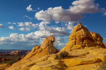 Sandstone formations in Utah, USA. Beautiful Unusual landscapes.