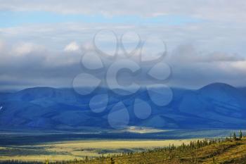 Tundra landscapes above Arctic circle