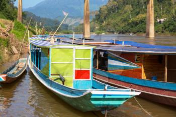 traditional boats in Laos