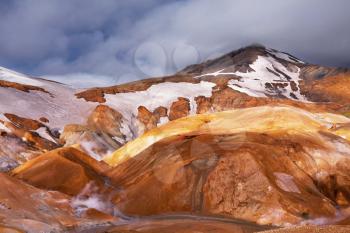 Fumarole field in Namafjall, Iceland