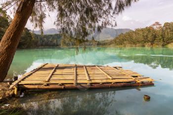 Telaga Wama lake,Dieng Plateau, Jawa, Indonesia