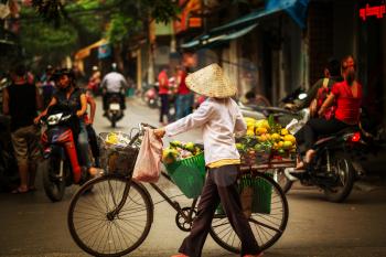 street vendor in Hanoi, Vietnam