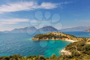 Beautiful rocky coastline in Greece