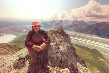 Ascent to Donoho peak, Alaska