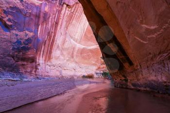 Hike in Coyote gulch, Grand Staircase-Escalante National Monument, Utah, United States