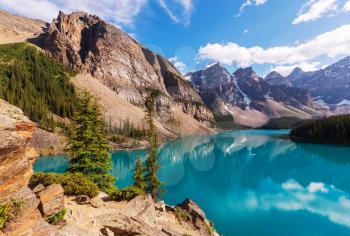 Beautiful Moraine lake in Banff National park, Canada