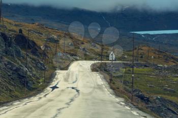 Road in Norway mountains