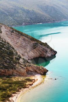 Beautiful rocky coastline in Greece