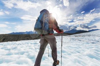 Hike in Wrangell-St. Elias National Park, Alaska. Instagram filter.