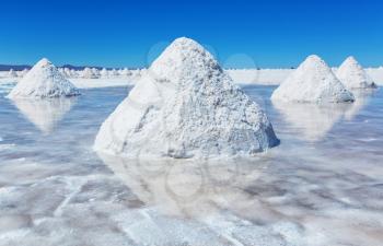 Salt flats on Bolivian Altiplano.