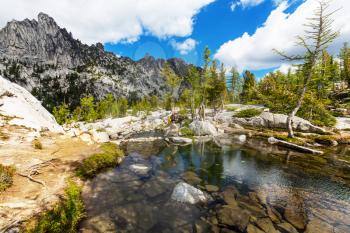 Beautiful Alpine lakes wilderness area  in Washington, USA