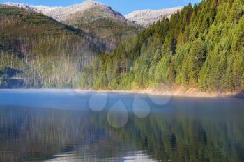 Serenity lake in the mountains