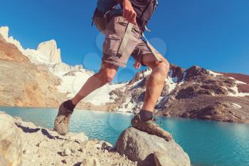 Hike in the Patagonian mountains