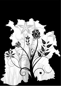 Royalty Free Clipart Image of a Floral Backgrouns