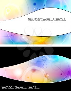 Royalty Free Clipart Image of Two Banners