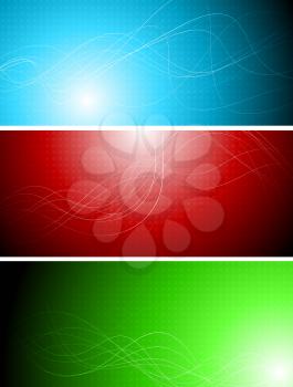 Royalty Free Clipart Image of a Set of Banners