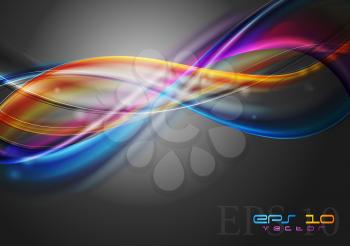 Royalty Free Clipart Image of a Colourful Wave Background