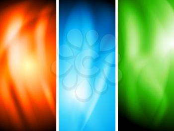 Colourful wavy banners. Vector illustration eps 10. Gradient mesh included