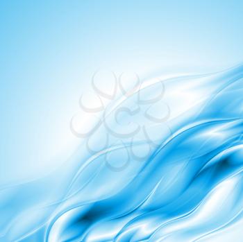 Abstract blue wavy background. Vector design eps 10