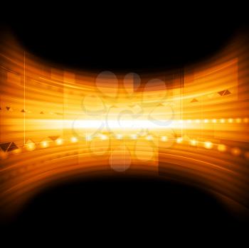 Bright orange technology design. Vector background eps 10