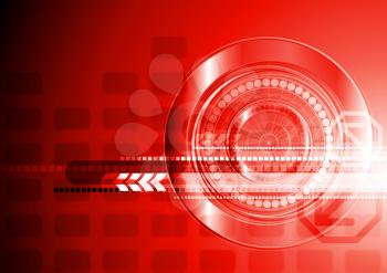 Abstract red technology background. Vector illustration eps 10