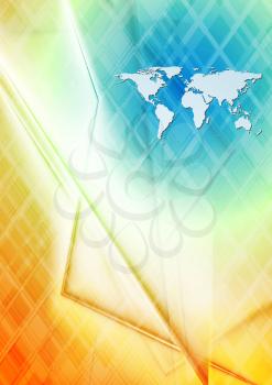 Concept technology world map background