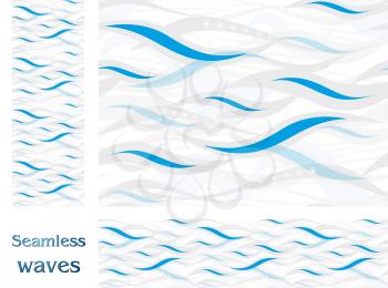 Abstract wavy vector seamless pattern design