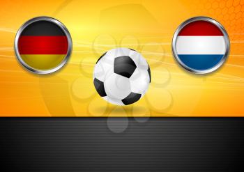 Final vector football. Germany and Netherlands in Brazil 2014