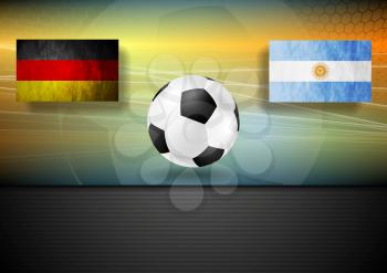 Soccer vector background. Germany and Argentina football design