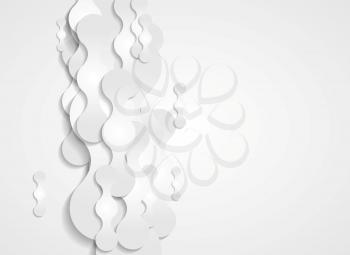 Abstract grey paper shapes design. Vector background