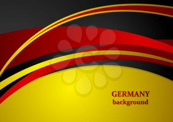 Corporate wavy abstract background. German colors. Vector design